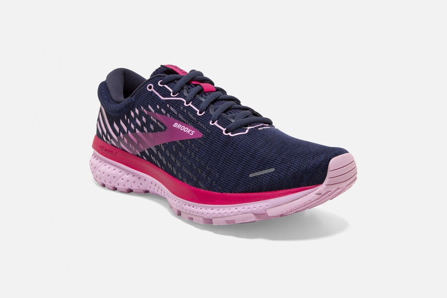 Brooks Ghost 13 Road Running Shoes Womens - Navy/Red - SGXTB-0732